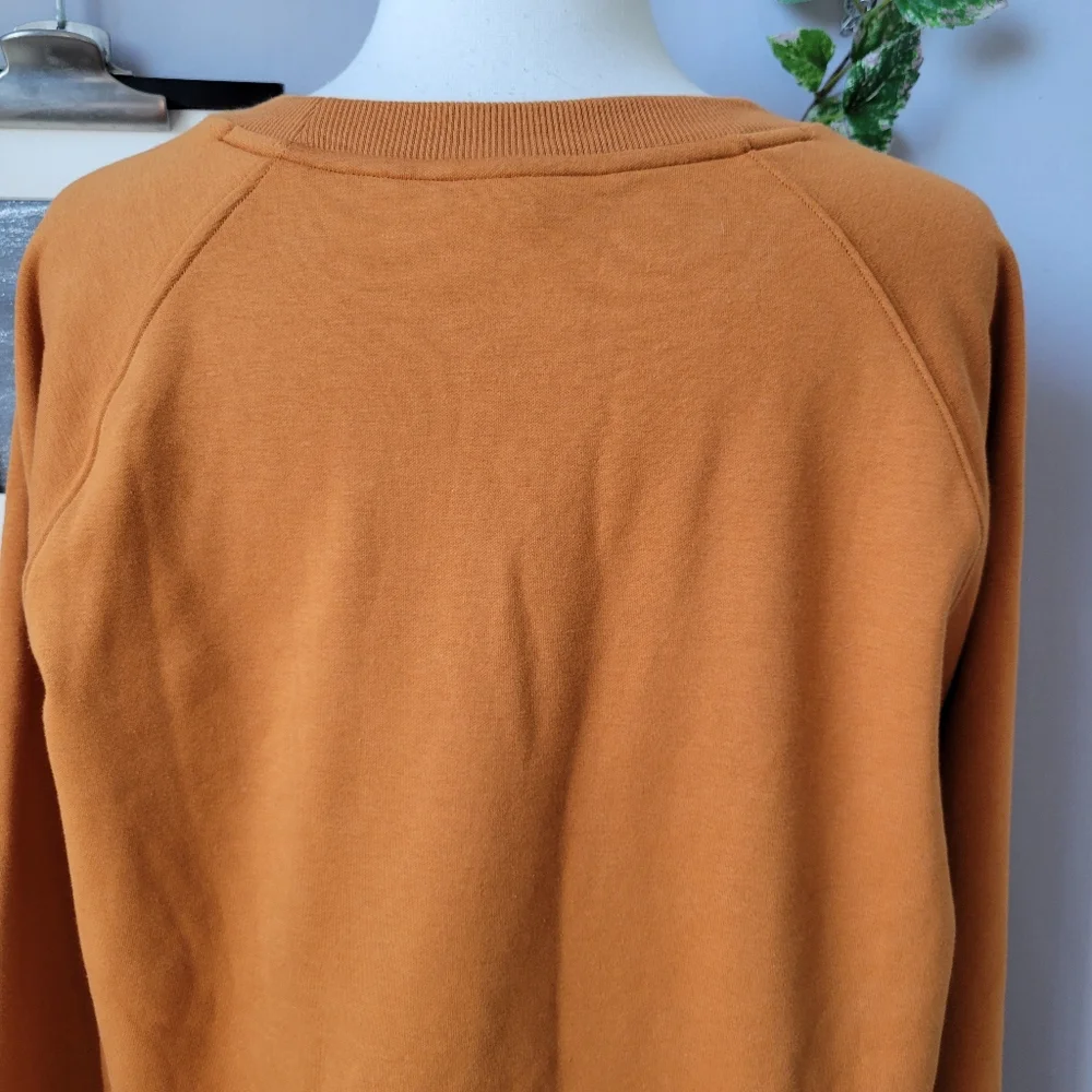 Athleta Triumph Crew Neck Sweatshirt Cattail Brown L - Picture 7 of 12